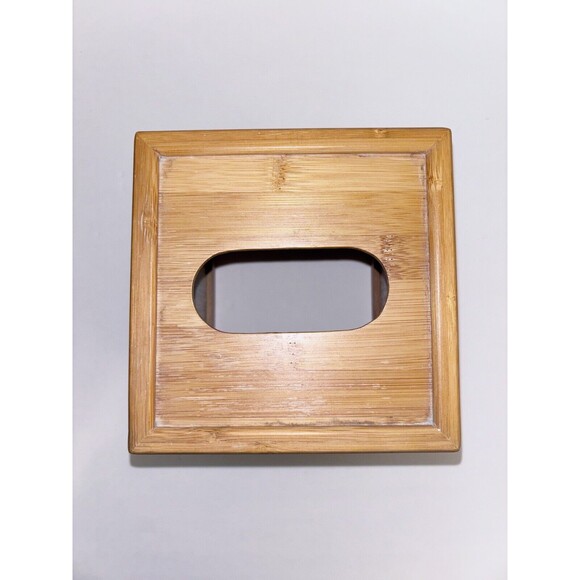 Bamboo Square Tissue Box Cover - Picture 4 of 9